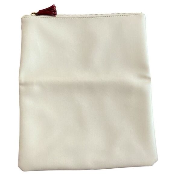 Rachel Pally Leather/Cavas Reversible Design Clutch NWOT - Picture 6 of 7